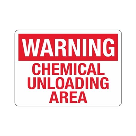 Warning Chemical Unloading Area Sign